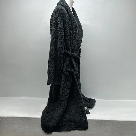 Barefoot Dreams CozyChic Bath Robe Belted #509 Blue Gray Size 2 Oversized Medium - Picture 4 of 12